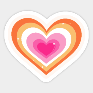 Lesbian Flag Heart Sticker